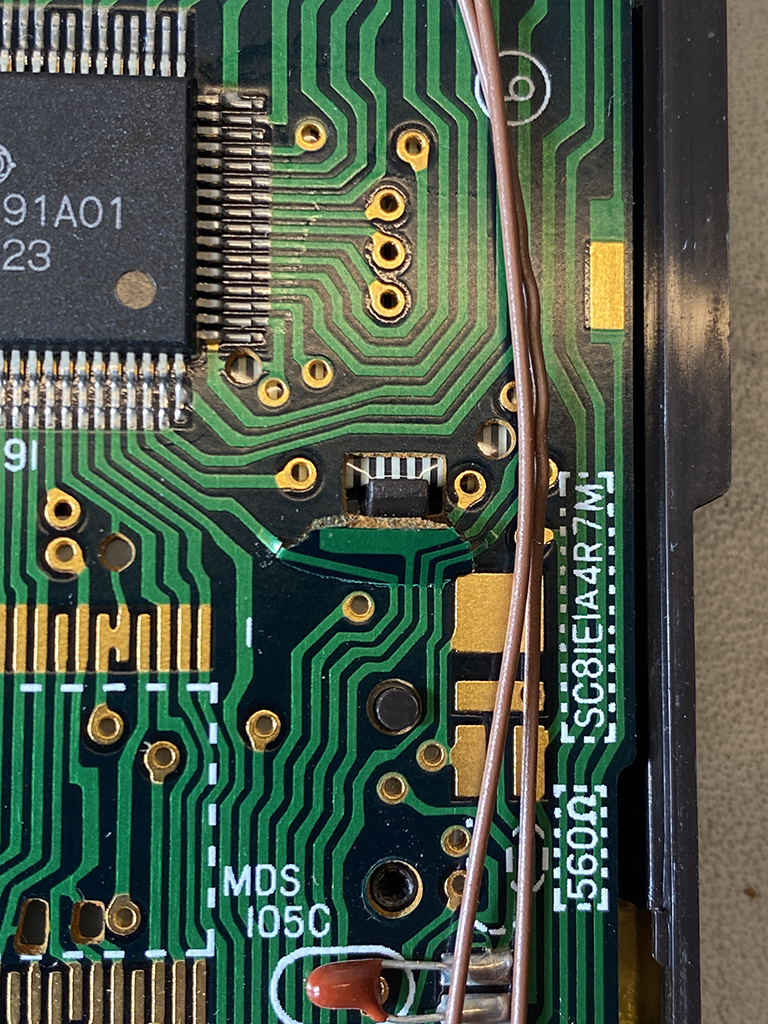 CASIO FX-601P cracked PCB