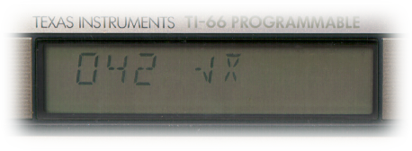 TI-66 screen